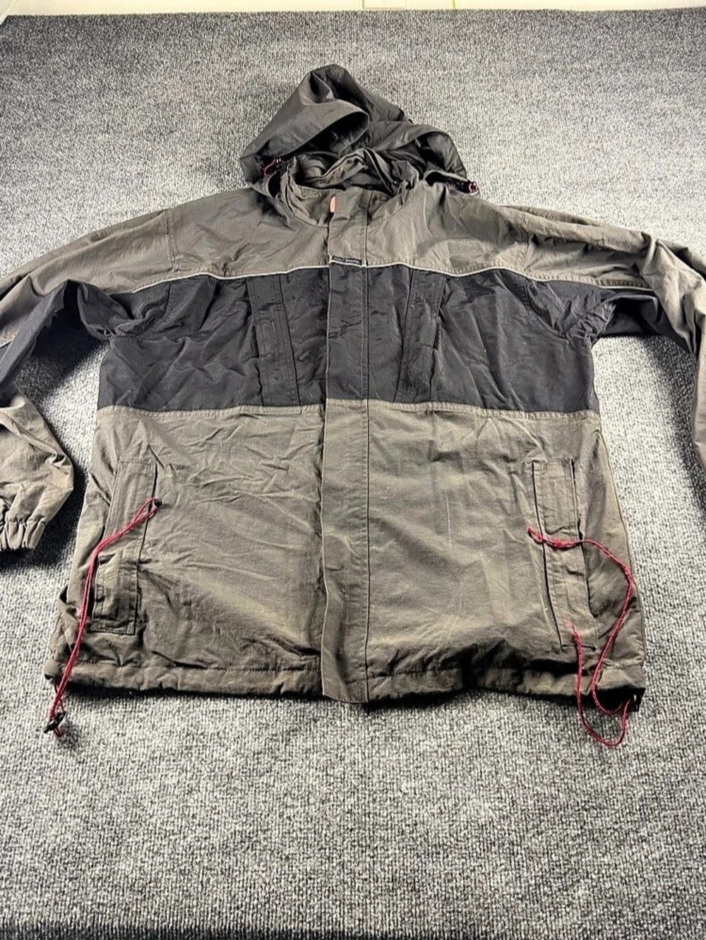 Harley-Davidson An American Legend Nylon Hooded Windbreaker Jacket Color Block